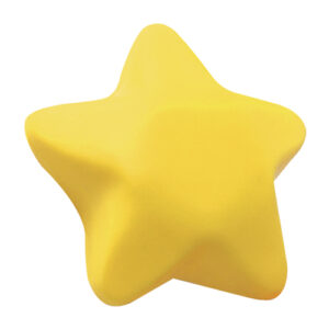 Pelota-antiestres en forma de estrella amarilla