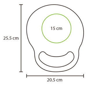 Medidas de Mousepad de gel