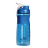 Botella mezcladora con agarradera de silicón azul