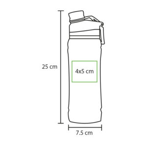 Cilindro deportivo con tapón 780 ml. en diagrama