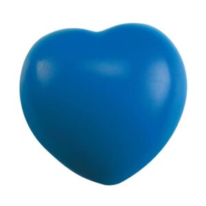 Pelota anti estres en forma de corazón azul