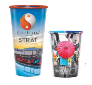 Vasos reutilizables personalizados