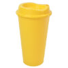 Vasos de plástico con tapa a presión amarillo