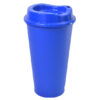 Vasos de plástico con tapa a presión azul