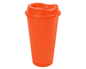 Vasos de plástico con tapa a presión naranja