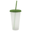 Vasos de plástico con glitter verde
