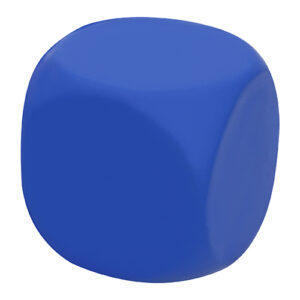 Antiestrés forma de cubo azul