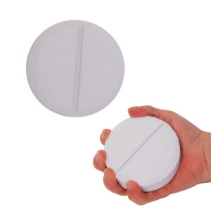 Pelota-antiestrés-forma de-pastilla circular