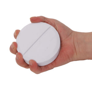 Pelota-antiestrés-forma de-pastilla circular