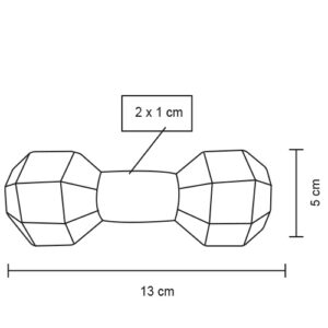 Pelota antiestrés forma de pesa