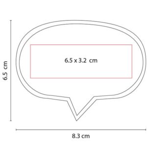 Pelota anti estres en forma de globo de dialogo medidas