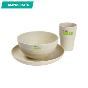 Set de vajilla ecológica