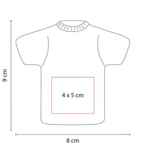 Pelota anti estres en forma de playera medidas