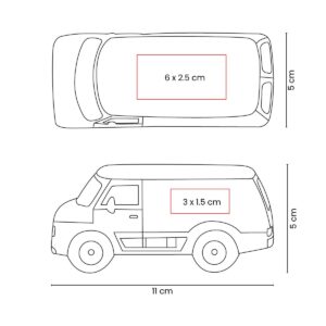 Pelota antiestrés forma de camioneta de diagrama