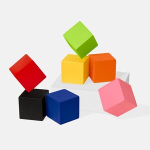 Pelota antiestrés forma de cubo apilados