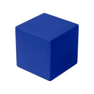 Pelota antiestrés forma de cubo azul
