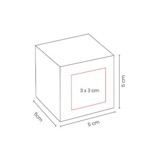 Pelota antiestrés forma de cubo esquema