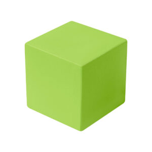 Pelota antiestrés forma de cubo verde limón