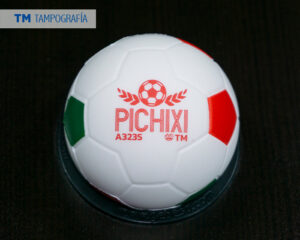 Pelota antiestrés tricolor impresa